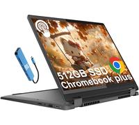 Lenovo IdeaPad Flex 5i Chromebook Plus 35.6 cm FHD+ 2 en 1 Laptop con pantalla táctil (Intel 6-Core i3-1315U, 8GB RAM, 512GB SSD) negocios, hogar, estudiantes, cámara web de 1080p, KB retroiluminado