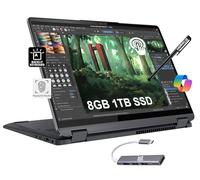 Lenovo IdeaPad Flex 5i - Laptop 2 en 1 (visualización táctil FHD+ de 14 pulgadas, Intel Core i3-1215U, 8 GB de RAM, 1 TB SSD) convertible, huella digital, retroiluminada, cámara web FHD, duración de