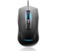 Lenovo IdeaPad Gaming M100 RGB - Ratón para Juegos USB (Sensor óptico 3200 dpi, Tasa de Informe 1000 RPS, Diseño Diestro, 2 Zonas RGB, Retroiluminación Circulante de 7 Colores, Cabe USB 1.8m) Negro