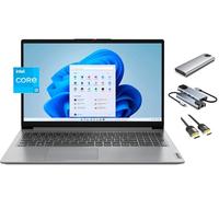 Lenovo IdeaPad Laptop con pantalla táctil, pantalla Full HD de 15.6 pulgadas, i3-1215U de 6 núcleos (Beats i5-1135G7), 8 GB de RAM, SSD de 256 GB + SSD portátil de 256 GB, cámara web, teclado, paquete