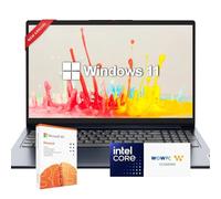 Lenovo Ideapad - Laptop empresarial con Microsoft Office, procesador Intel de doble núcleo, 15.6 pulgadas, 8 GB de RAM, SSD de 256 GB + eMMC de 128 GB, lector de tarjetas SD, Windows 11, USB de