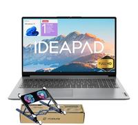 Lenovo IdeaPad - Laptop familiar 2025, pantalla FHD de 15.6 pulgadas, CPU Intel N6000, 12 GB de RAM, SSD de 256 GB + eMMC de 128 GB, batería de 10 horas, Win11, ADP de 1 año + Office 365 con nube de 1