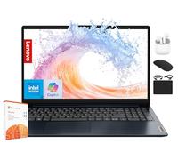 Lenovo IdeaPad Laptop para estudiantes de negocios 2025, pantalla de 15.6 pulgadas, 12 GB de RAM + 1.1 GB de almacenamiento (SSD de 500 GB + 128 GB eMMC + 500 GB de ext), procesador Intel Core dual