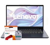 Lenovo IdeaPad - Ordenador portátil de 14 pulgadas, 4 GB de RAM, 128 GB eMMC, Intel Celeron N4020, Microsoft Office 365, Windows 11 S, auriculares SageNova, azul abismo