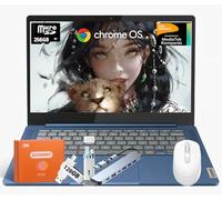Lenovo IdeaPad Slim 3 Chromebook 2025, pantalla FHD de 14 pulgadas, MediaTek Kompanio 520 de 8 núcleos, GPU ARM Mali-G52, 4 GB de RAM, 320 GB de almacenamiento (64 GB eMMC + 256 GB), Wi-Fi 6, Chrome