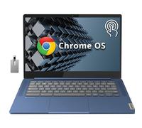 Lenovo IdeaPad Slim 3 Chromebook, laptop con pantalla táctil IPS FHD de 14 pulgadas, procesador MediaTek Kompanio 520, 4 GB de RAM, 64 GB eMMC, cámara web, teclado regular, WiFi6, Chrome OS, azul