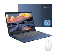 Lenovo ideaPad Slim-3 Chromebook Laptop - Pantalla táctil FHD de 14 pulgadas para estudiantes y negocios, MediaTek 520 (8 núcleos), 4 GB de RAM, 64 GB eMMC, 128 GB Micro SD, batería de larga duración