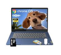 Lenovo IdeaPad Slim 3 Chromebook • Pantalla FHD de 250 nits de 14 pulgadas • CPU MediaTek Kompanio 520 (8 núcleos) • LPDDR4X de 4 GB • eMMC de 64 GB y tarjeta micro SD de 256 GB • Wi-Fi 6 • Chrome OS