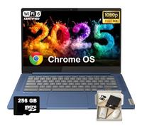 Lenovo IdeaPad Slim 3 Chromebook - Pantalla Full HD de 14 Pulgadas (1920 x 1080) • CPU MediaTek Kompanio 520 de 8 núcleos • 4 GB de RAM • eMMC de 64 GB y Tarjeta Micro SD de 256 GB • Wi-Fi 6 • para