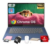 Lenovo IdeaPad Slim 3 Chromebook - Pantalla táctil Full HD de 14 Pulgadas • CPU MediaTek Kompanio 520 de 8 núcleos • 4 GB de RAM • eMMC de 64 GB y Tarjeta Micro SD de 256 GB • Wi-Fi 6 • para