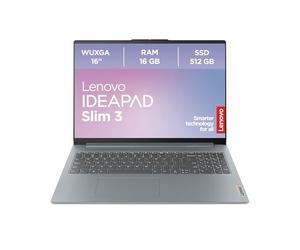 Lenovo IdeaPad Slim 3 Ordenador portátil | Pantalla WUXGA de 16" | AMD Ryzen 5 | Gráfico AMD Radeon | 16 GB de RAM | 512 GB SSD | Windows 11 Home | QWERTZ | Gris ártico | 3 meses Premium Care