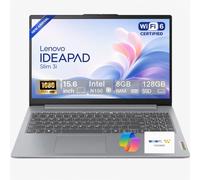 Lenovo IdeaPad Slim 3i Laptop, 39.6 cm FHD, Intel N150, 8GB/128GB | Portátil diario Arctic Grey con Wi-Fi 6, salida de pantalla USB-C, teclado numérico y batería de hasta 12 horas de duración