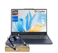 Lenovo IdeaPad Slim 5 Next Gen AI Copilot Business Laptop 2025, pantalla táctil FHD+ de 16 pulgadas, AMD Ryzen 7 350, 64 GB DDR5 RAM, 1 TB + 1 TB SSD, KB retroiluminado, Wi-Fi 7, W11H, paquete con SSD