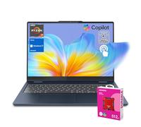 Lenovo IdeaPad Slim 5 Next Gen AI Copilot Business Laptop 2025, pantalla táctil FHD+ de 16 pulgadas, AMD Ryzen 7 350, 64GB DDR5 RAM, 2TB SSD, retroiluminado KB, Wi-Fi 7, W11H, paquete con SSD externo