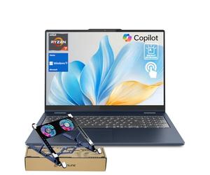 Lenovo IdeaPad Slim 5 Next Gen AI Copilot Business Laptop 2025, pantalla táctil FHD+ de 16 pulgadas, AMD Ryzen 7 350, 32 GB DDR5 RAM, 1 TB SSD, KB retroiluminado, Wi-Fi 7, W11H, paquete con SSD