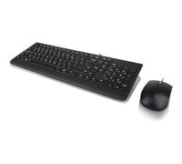 Lenovo Juego de teclado y mouse 300 USB con cable de Reino Unido | Diseño de 2.5 zonas, teclas de isla, resistente a derrames, mouse ambidiestro de tamaño completo, 1600 DPI