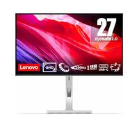 Lenovo L27h-4A Monitor de 27" QHD (2560x1440), IPS, 1ms MPRT, 100Hz, ajustable, puertos HDMI 2.1 + DisplayPort 1.4 + USB-C, cable USB tipo C incluido - Cloud Grey