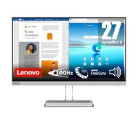 Lenovo L27i-40 - Monitor FHD 27" (IPS, 1920 x 1080 px, 16:9, 100 Hz,Tiempo de Respuesta 4ms, HDMI, VGA, Montaje VESA 100 mm, Soporte de Inclinación, AMD FreeSync) Color Gris Nube, Versión previa