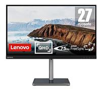 Lenovo L27q-38 - Monitor 27'' 2K QHD con EyeSafe (VA, 75Hz, 4ms, HDMI+DP, Cable HDMI, FreeSync, Base Metálica con Altavoces y Soporte para Teléfono) Ajuste de inclinación/altura/giro/pivot - Negro