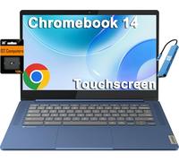 Lenovo Laptop Chromebook 14 (pantalla táctil FHD de 14 pulgadas, procesador de 8 núcleos de 2.0 GHz, 4 GB de RAM, 192 GB (eMMC de 64 GB + tarjeta SD de 128 GB)), IST HUB, antirreflejos, cámara web