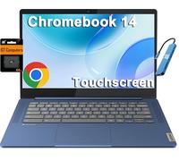Lenovo Laptop Chromebook 14 (pantalla táctil FHD de 14 pulgadas, procesador de 8 núcleos de 2.0 GHz, 4 GB de RAM, 128 GB (eMMC de 64 GB + tarjeta SD de 64 GB), antirreflejos, cámara web, batería de