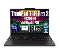 Lenovo Laptop empresarial ThinkPad T16 Gen 3 (16 pulgadas FHD+, Intel 12-Core Ultra 5 125U (>i7-1355U), 16GB DDR5, 512GB SSD), 2X Thunderbolt 4, huella dactilar, retroiluminado, cámara web de 5 MP