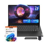 Lenovo Laptop empresarial V14 FHD de 14 pulgadas, Intel i7-13620H, RAM DDR4 de 40 GB, almacenamiento de 2.16 TB (SSD de 2 TB + juego de estación de acoplamiento de 160 GB), gráficos Intel UHD, Wi-Fi 6