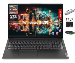 Lenovo Laptop insignia V15 para estudiantes de negocios 2025, pantalla FHD de 15.6 pulgadas, CPU AMD Ryzen 7 de 8 núcleos, 16 GB de RAM + 1 TB de almacenamiento (SSD de 512 GB + 500 GB de ext), RJ45