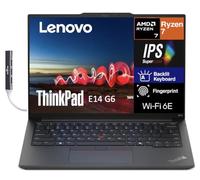 Lenovo Thinkpad E14 G6 - Laptop empresarial con pantalla IPS WUXGA de 14 pulgadas (AMD Ryzen 7 7735U, DDR5 de 16 GB, SSD PCIe de 512 GB, AMD Radeon, huella dactilar, 2 Thunderbolt 4, WiFi 6E, Win 11