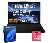 Lenovo Laptop ThinkPad L16, FHD+ Touch, AMD Ryzen 7 Pro 250,32GB | 2TB | Teclado retroiluminado y numérico, lector de huellas dactilares, Thunderbolt 4, batería de larga duración, Wi-Fi 7