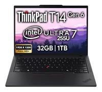 Lenovo Laptop ThinkPad T14 Gen 5 Business Laptop de 14 pulgadas FHD+ IPS, Intel Ultra 7 155U, 32GB DDR5 RAM, 1TB SSD, cámara web de 5 MP, huella dactilar, retroiluminado, Wi-Fi 6E, 2 Thunderbolt 4, PC