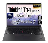 Lenovo Laptop ThinkPad T14 Gen 5 Business Laptop de 14 pulgadas FHD+ IPS, Intel Ultra 7 155U, 32GB DDR5 RAM, 1TB SSD, cámara web de 5 MP, huella dactilar, retroiluminado, Wi-Fi 6E, 2 Thunderbolt 4, PC