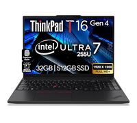 Lenovo Laptop ThinkPad T16 Gen 4 AI Business Laptop de 16 pulgadas FHD+, Intel Ultra 7 255U (Beats i7-1355U), RAM DDR5 de 32 GB, SSD de 512 GB, cámara web de 5 MB, huella dactilar, KB retroiluminado