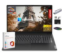 Lenovo Laptop V15 Business Premium, pantalla FHD de 15.6 pulgadas, MS Office de por vida, AMD Ryzen 7 7730U de 8 núcleos, 40 GB de RAM, 2.5 TB de almacenamiento (SSD de 2 TB + 500 GB de ext), Wi-Fi 6