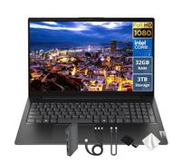 Lenovo Laptop V15 Gen 5 FHD de 15.6 pulgadas, Intel Core 7 240H, 32GB DDR5, almacenamiento de 3 TB (SSD de 2 TB y juego de estación de acoplamiento de 1 TB), gráficos Intel, teclado numérico, cámara