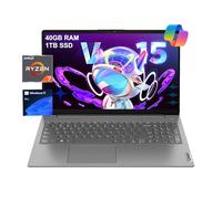 Lenovo Laptop V15 para negocios, hogar, estudiantes (15.6 pulgadas FHD, AMD Ryzen 7 7730U (Beat Intel i7-1355U), 40GB RAM, 1TB SSD), teclado numérico, cámara web con obturador, RJ-45, Win 11 Pro con