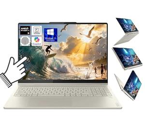 Lenovo Laptop Yoga 7 2 en 1 de 16 pulgadas, pantalla táctil 2K, AMD Ryzen AI 5 340 hasta 4.8 GHz, LPDDR5X de 16 GB, SSD de 2 TB, WiFi 7, KB retroiluminado, huellas dactilares, oficina, Win11 Pro