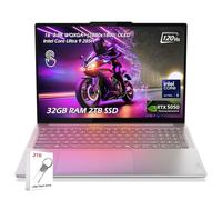 Lenovo Laptop Yoga Pro 9i, Intel Ultra 9-285H, 32GB LPDDR5x RAM, SSD de 2 TB, OLED Touch de 16 pulgadas 2.8K (2880 x 1800), NVIDIA GeForce RTX 5050, WiFi7, KB retroiluminado, Win11, Luna Grey, con
