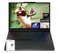 Lenovo Legion 5 Gaming Laptop, OLED WQXGA 165HZ, AMD Ryzen 7 260, RTX 5060, 16GB DDR5 512GB SSD, retroiluminado KB, WiFi7, Win11Pro con licencia de por vida de oficina, negro, unidad flash de 2 TB, W