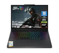 Lenovo Legion 5 Laptop para juegos alimentada por IA | 15.1 pulgadas WQXGA OLED 165Hz | AMD Ryzen 7 260 | 32GB DDR5 1TB SSD | GeForce RTX 5060 8GB (hasta 572 tapas AI) | RGB retroiluminado Wi-Fi 7