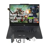 Lenovo Legion 5 Laptop para juegos WQXGA 165Hz OLED de 15.1 pulgadas, alimentada por IA, AMD Ryzen 7 260, GeForce RTX 5060 GDDR7, 64GB DDR5, 2TB SSD, teclado retroiluminado, Wi-Fi, Win 11 Pro, negro