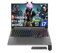 Lenovo Legion 5 Laptop para juegos WQXGA de 16 pulgadas 165Hz, Intel i7-14650HX, NVIDIA GeForce RTX 4070, 64GB DDR5, 2TB SSD, teclado retroiluminado RGB de 4 zonas, Wi-Fi 6E, Win 11, Luna Grey, juego