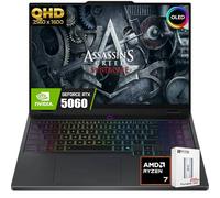 Lenovo Legion 5 QHD Gaming Laptop, 38.4 cm WQXGA (2560x1600), AMD Ryzen 7-260(>Intel i9-13905H), NVIDIA GeForce RTX 5060 8GB GDDR7, Wi-Fi 7, 24-Zone RGB Backlit KB, Win11 Home, W/128GB PSD (128GB PSD
