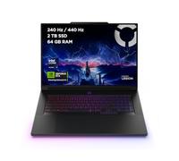 Lenovo Legion 9 Gen 10 - Portátil Gaming IA, 18'' WQUXGA (Intel Core Ultra 9 275HX, NVIDIA GeForce RTX 5080, 440 Hz, 64 GB RAM, 2 TB SSD, Wi-Fi 7, Win 11 Pro) Teclado RGB Español- Negro
