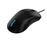 Lenovo Legion M300 RGB - Ratón para Juegos USB (Sensor 8000 dpi y 1000 Hz, Diseño Ambidiestro, Retroiluminación LED RGB Personalizable en el Logotipo, USB 1.8m) Agarres Laterales con Textura - Negro