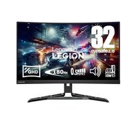 Lenovo Legion R32qc-30 - Monitor Gaming Curvo 31.5" (180Hz, 0.5 ms MPRT, 16:9, 2560 x 1440 px, HDMI+DP, Altavoces 3Wx2, EyeSafe) VESA 100mm, Soporte Inclinable, Giratorio y Ajustable en Altura - Negro