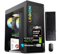 Lenovo Legion T5 Gen 8 Gaming Tower Desktop PC, AMD Ryzen 7700 (Beat i9), NVIDIA RTX 4070 Super 12GB GDDR6X, 32GB DDR5, 1 TB SSD, WiFi 6E, BT5.3, Windows 11 Pro, Office Pro Lifetime, KB & Mouse Set
