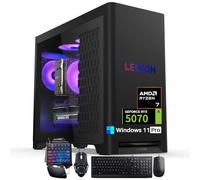 Lenovo Legion Tower 5 - Computadora de Escritorio para Juegos, AMD Ryzen 7 7700X (hasta 5.4 GHz), NVIDIA RTX 5070 12GB GDDR7, 64GB DDR5, 4TB SSD, WiFi 6E, BT5.3, Ventiladores ARGB, Windows 11 Pro, KB