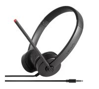 Lenovo Lenovo Auriculares Estéreo con Cable 3,5 mm Auricular estéreo con cable y conexión jack de 3,5 mm, con micrófono de brazo ajustable y diseño over-ear