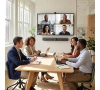 Lenovo Lenovo ThinkSmart Bar 180 Barra 4K 180° Barra de videoconferencia 4K con triple cámara de 180°, 8 micrófonos integrados y audio estéreo, diseñada para